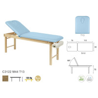  C3122 2 Section Wooden Stationary Table Ecopostural 