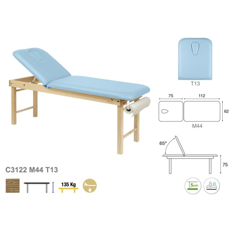  C3122 2 Section Wooden Stationary Table Ecopostural 