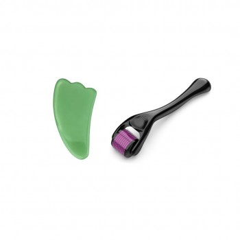 Face Derma Roller & Jade Shell Gua sha 